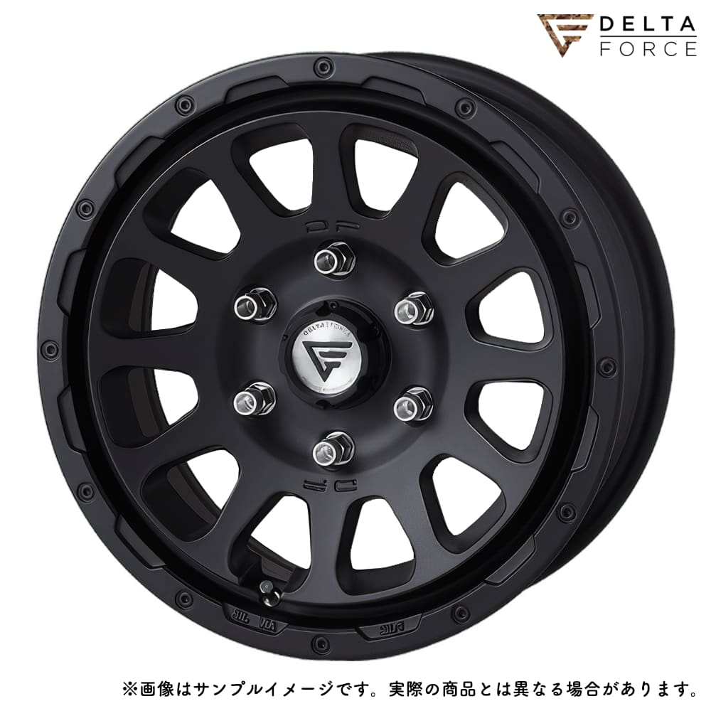 デルタフォース オーバル 16x7.0J 6H 139.7 +38 マットブラック (MBK) / 16インチ ホイール1本 DELTA FORCE OVAL / ハブ径:106.2 ハイエース