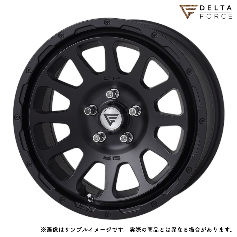 デルタフォース オーバル 16x7.0J 5H 114.3 +35 マットブラック (MBK) / 16インチ ホイール1本 DELTA FORCE OVAL / ハブ径:73.1 デリカD:5 (MC後)