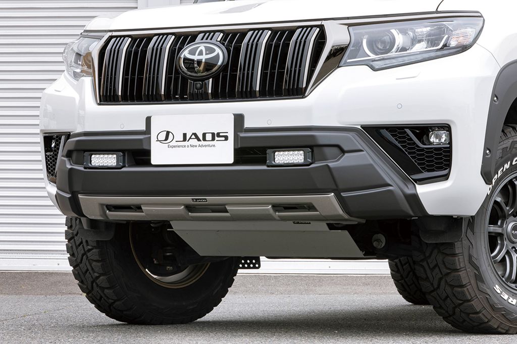 JAOS フロントバンパーガード 塗装品 マットブラック プラド 150系 【B016067MB】/ FRONT BUMPER GUARD LC150 PRADO 17+ MATTE BLACK ジャオス｜エスクリエイト
