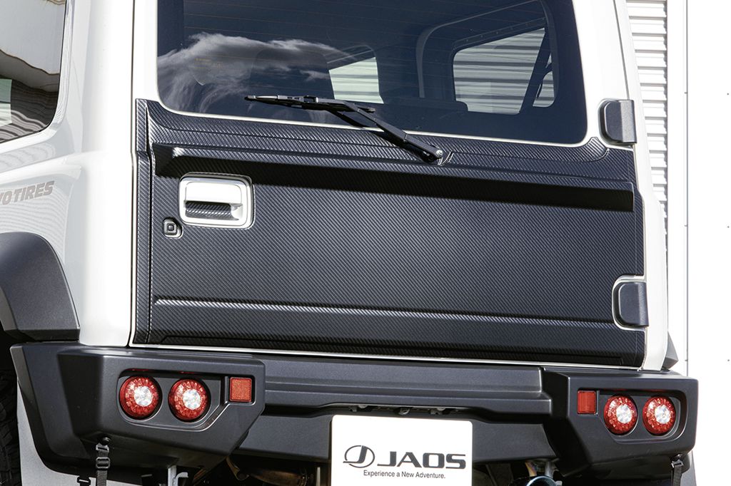 JAOS リヤハッチパネル カーボン調 ジムニー JB64系 【B097513CL】/ REAR HATCH GATE PANEL JB64/74 18+ CARBON LOOK