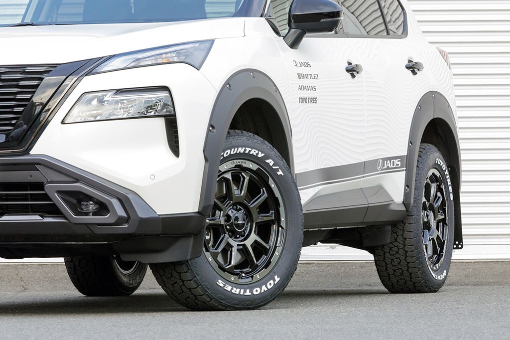 JAOS フェンダーガーニッシュ type-X 塗装品 マットブラック エクストレイル 33系 【B135446MB】/ FENDER GARNISH TYPE-X X-TRAIL 22+ MATTE BLACK ジャオス｜エスクリエイト