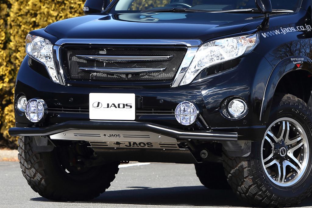 JAOS フロントスキッドバー ブラック／ブラスト プラド 150系 【B150066C】/ FRONT SKID BAR BLACK/BLAST LC150 PRADO 13-17