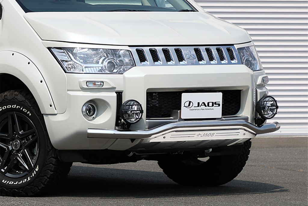 JAOS フロントスキッドバー ポリッシュ/ブラスト デリカ D5 【B150305A】/ FRONT SKID BAR(POLISHING/SHOT BLASTING) DELICA D5 18+