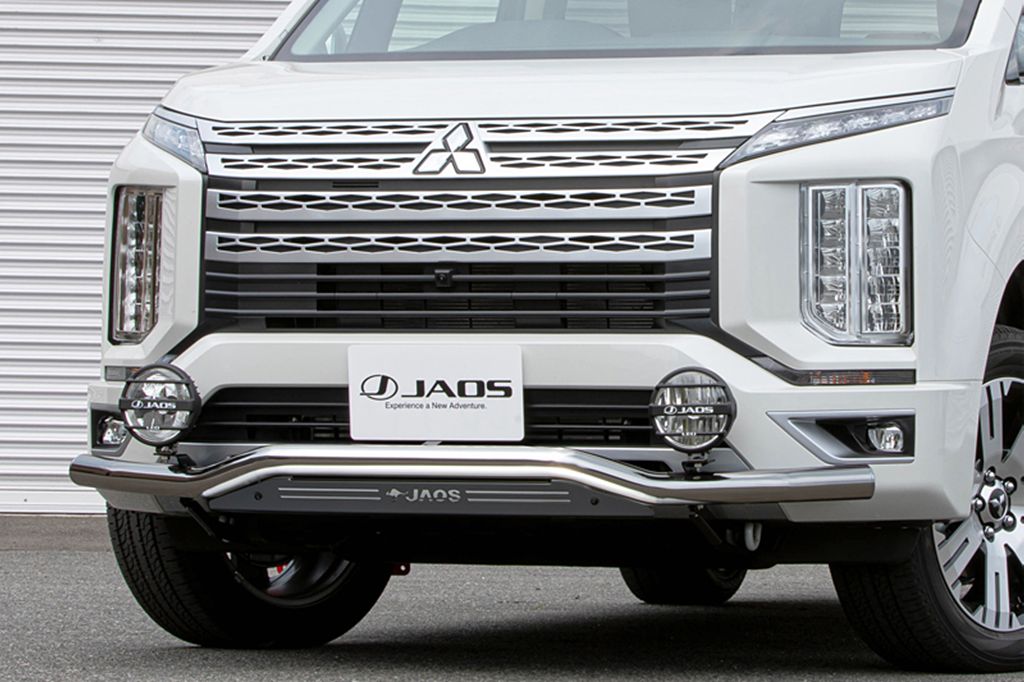 【JAOSステッカープレゼント中】フロントスキッドバー ポリッシュ/ブラック デリカ D5 DIESEL(19+)【B150306B】/ FRONT SKID BAR POLISH/BLACK DELICA D5 19+ ジャオス デリカD5|エスクリエイト
