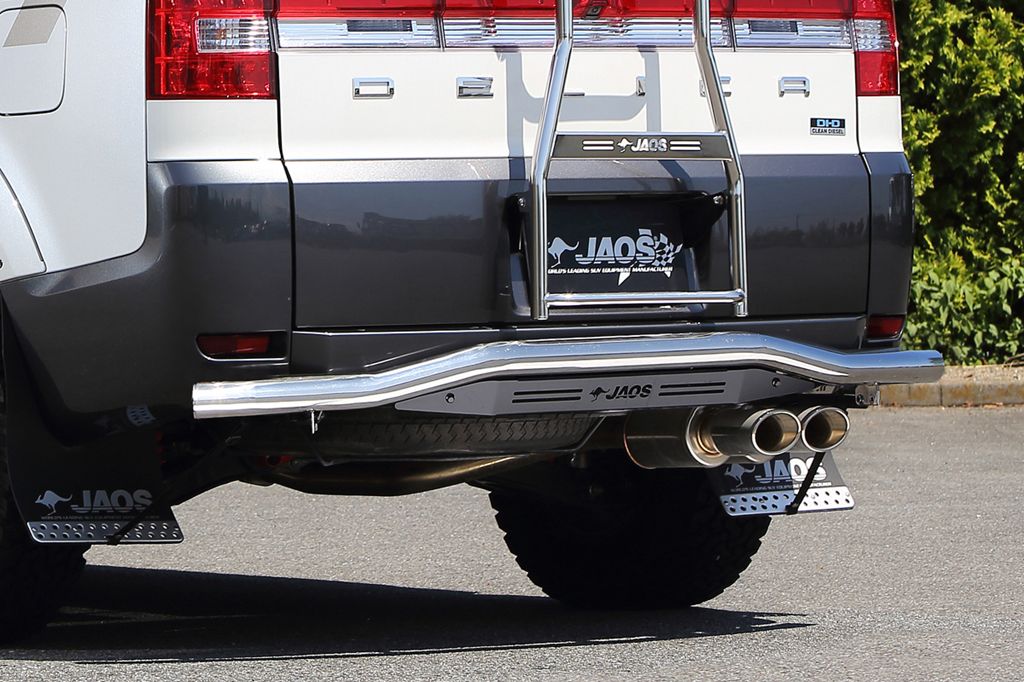 【JAOSステッカープレゼント中】リヤスキッドバー ポリッシュ/ブラック デリカ D5【B154304B】/ REAR SKID BAR(POLISHING/BLACK) DELICA D5 07+ ジャオス デリカD5|エスクリエイト