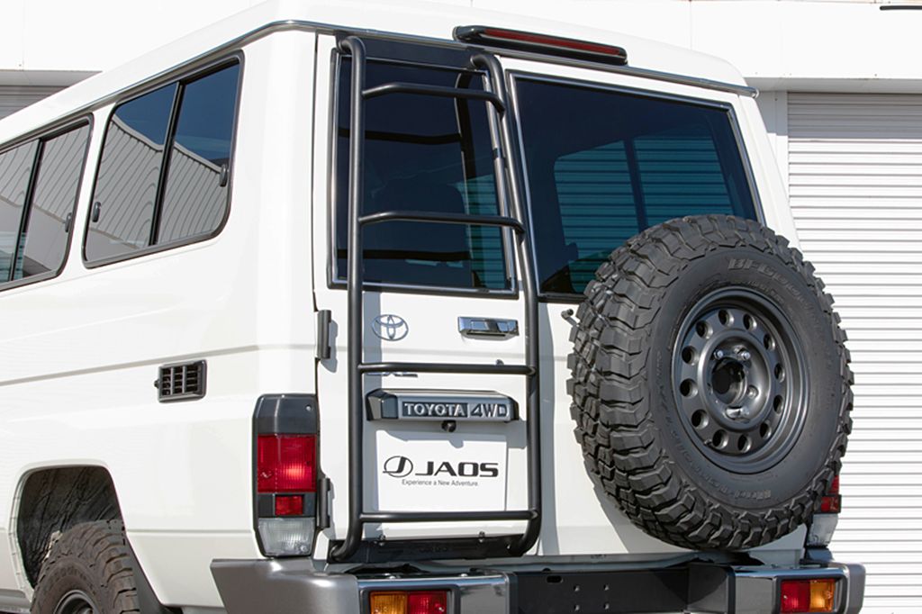 【楽天市場】JAOS リヤラダー2 ブラック ランドクルーザー 70系 ( -15 ) BLACK REAR LADDER2 LC78 07 ...