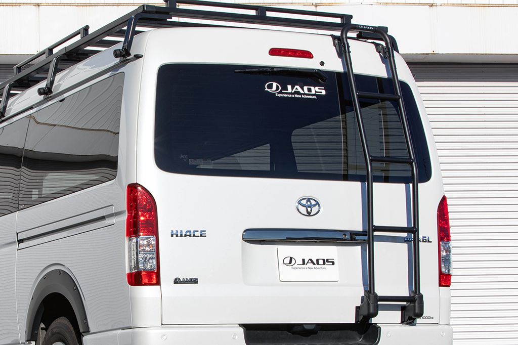 JAOS リヤラダー AL ワイド ミドルルーフ用 ハイエース 200系 【B234202】/ REAR LADDER ALUMINIUM HIACE WIDE 04+ MIDDLE ROOF