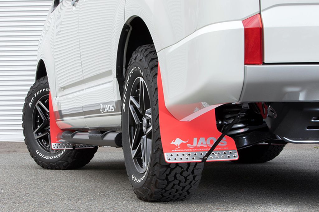 JAOS マッドガード3 フロントセット レッド デリカ D5 DIESEL ( 19+ ) MUD GUARD3 RED FRONT DELICA D5 19+
