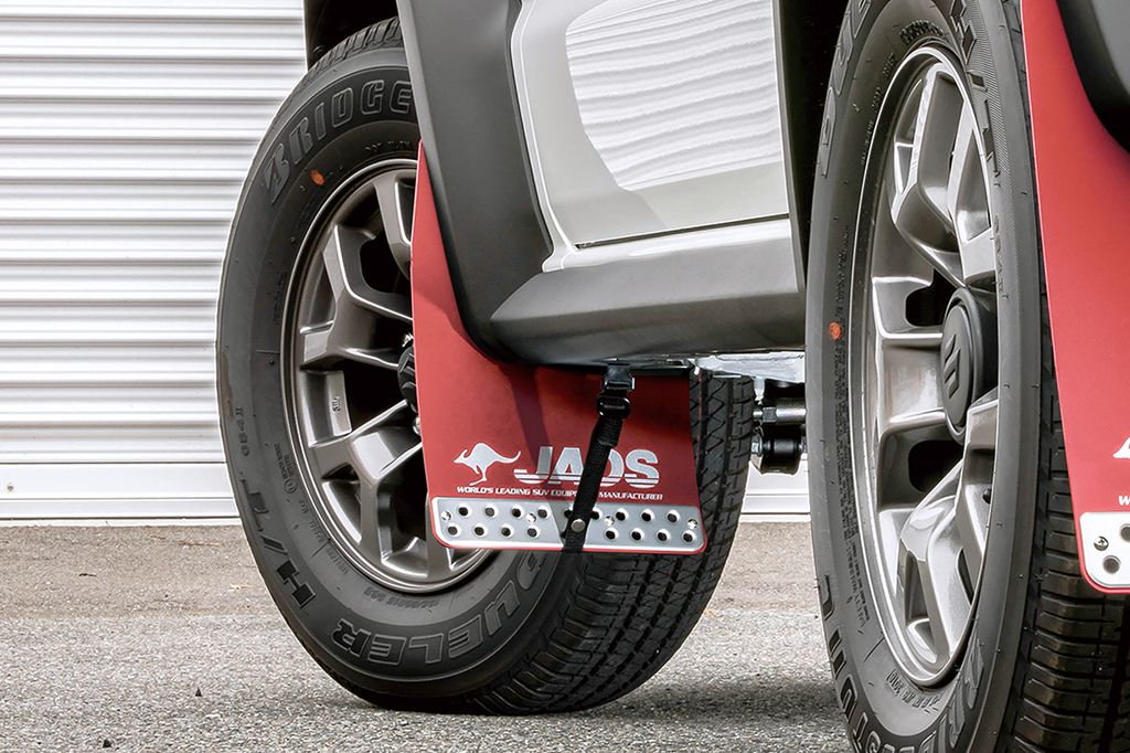 JAOS マッドガード3 フロントセット レッド ジムニー JB74系 MUD GUARD3 RED FRONT JIMNY SIERRA JB74 18+