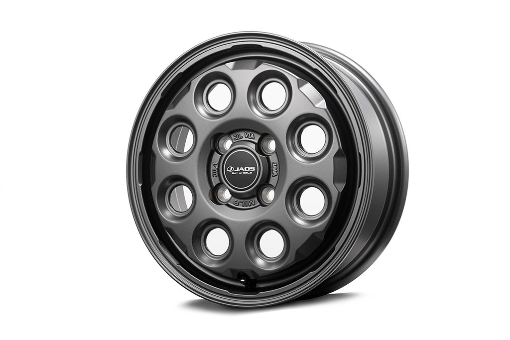 JAOS アダマス MIL-8 14x4.5J 4H 100.0 +45 マットガンメタリック / (B904445MGM) 14インチ ホイール1本 ジャオス ADAMAS MIL-8 GUNMETALLIC
