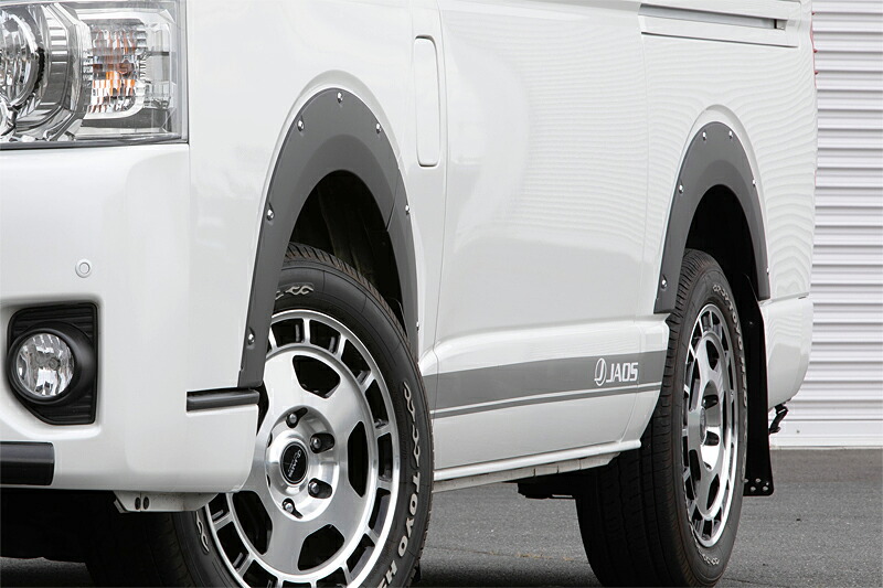 JAOS フェンダーガーニッシュ type-X 塗装品 マットブラック ハイエース 200系 【B135201MBZ】/ FENDER GARNISH TYPE-X HIACE 04+ MATTE BLACK