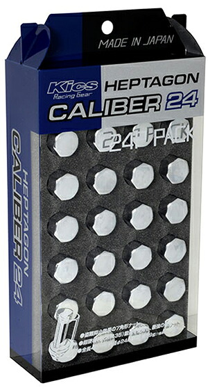 協永産業 キックス ヘプタゴンキャリバー 24 M12×P1.5 24個入 クロームメッキ / (HPC01C-24) Kics HEPTAGON CALIBER 24pcs KYO-EI キョーエイ