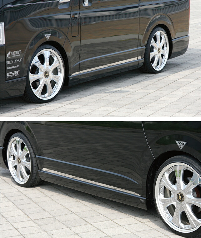 レガンス クロームサイドモール　ロング4Dr用 LEGANCE ハイエース200系 1-8型