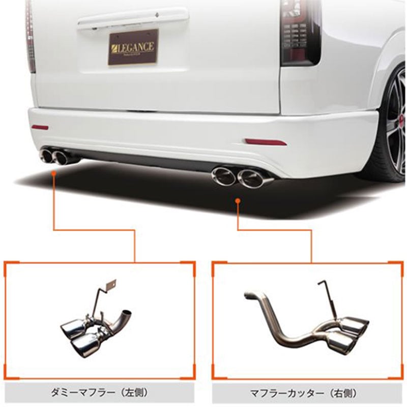 楽天市場】マフラーカッター セット 右側 左側 リアバンパーVer