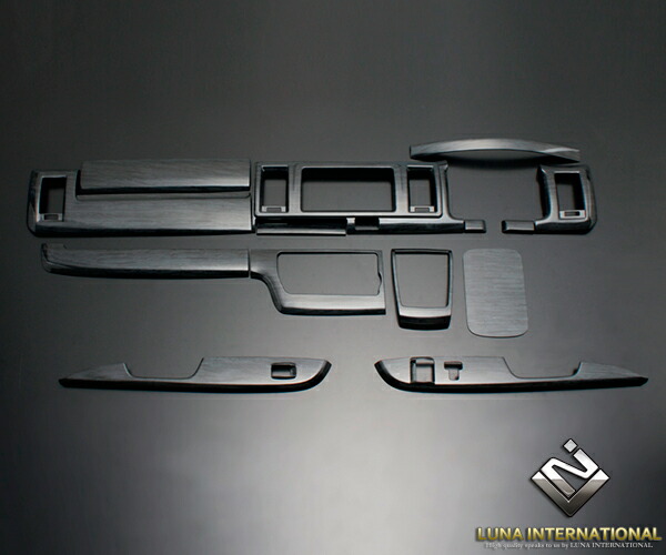 (ルナインターナショナル) ハイエース 200系 4型(標準) 黒木目 (14ピース[14P]) トップグレード 3D立体インテリアパネル / インパネ 26,710円