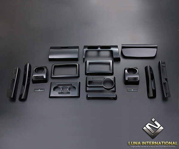ムーヴコンテ / ムーヴコンテ カスタム L575/585系 ピアノブラック 16ピース 3D立体 インテリアパネル 高品質 / フェガーリ FEGGARI