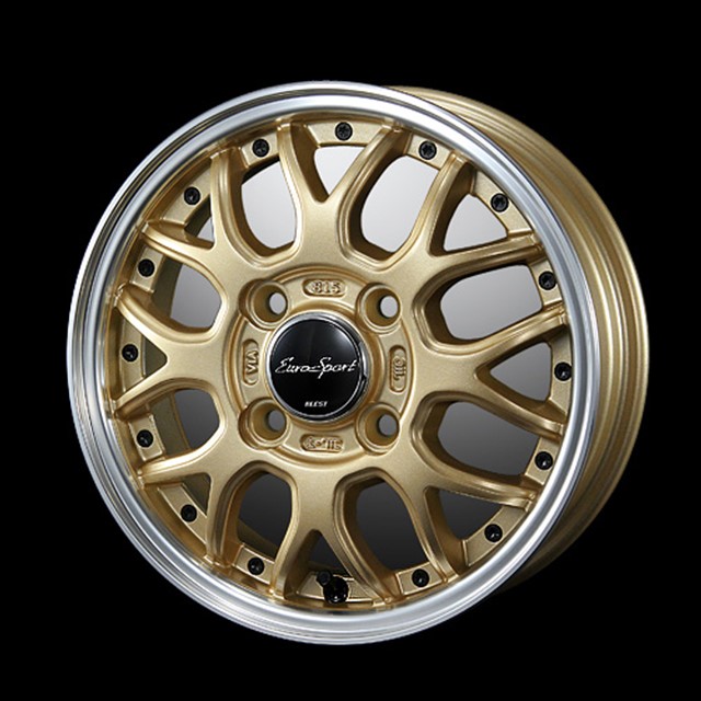 BLEST(ブレスト) ユーロスポーツ タイプ 815 ホイール1本 12x4.00B 4H 100 +43 (セミグロスゴールド) / 12インチ EuroSport Type815｜エスクリエイト
