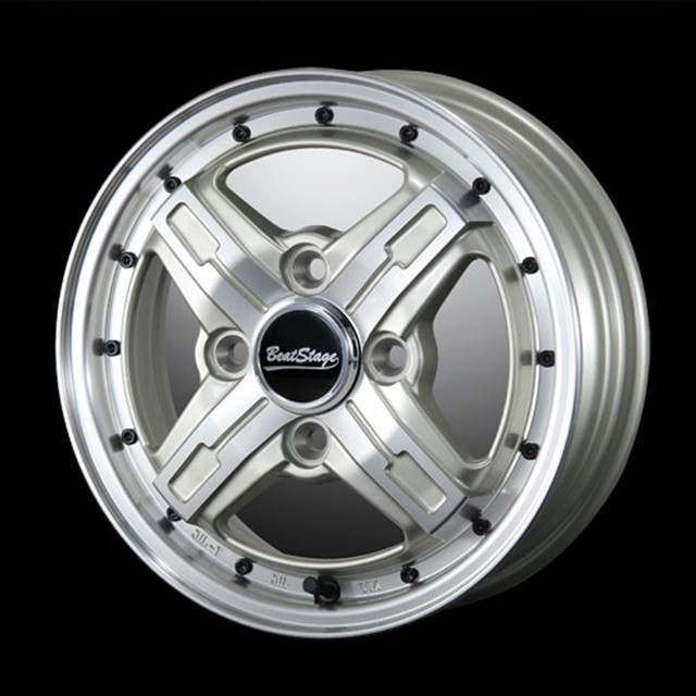 【楽天市場】BLEST(ブレスト) ビートステージ FS-C ホイール1本 14x4.5 4H 100 +45 (シャンパンゴールドポリッシュ