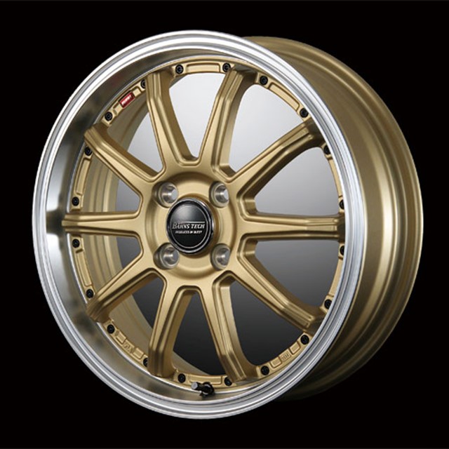 BLEST(ブレスト) バーンズテック S10-DP ホイール1本 16x6.0 4H 100 +40 (セミグロスゴールド) / 16インチ BahnsTech S10-DP