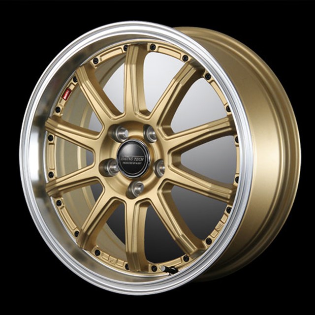 BLEST(ブレスト) バーンズテック S10-DP ホイール1本 17x7.0 4H 100 +53 (セミグロスゴールド) / 17インチ BahnsTech S10-DP