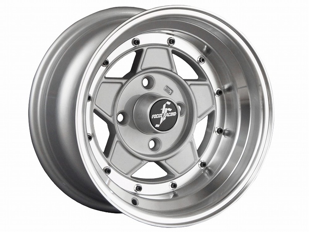 フォーカスレーシングファイブ ホイール1本(FOCUS5-13480KS) 14 x 8.0J 4H 114 -13 シルバー / 14インチ コーリンプロジェクト Colin project FOUCSRACING SPOKE