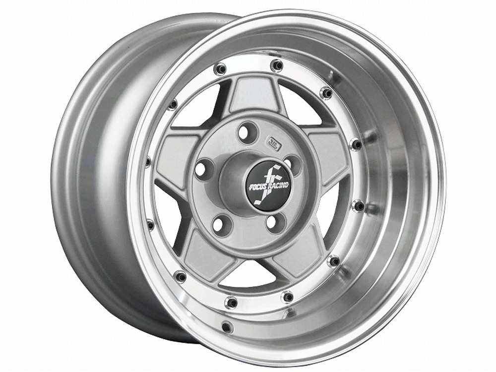 フォーカスレーシングファイブ ホイール1本(FOCUS5-13480LS) 14 x 8.0J 5H 114 -13 シルバー / 14インチ コーリンプロジェクト Colin project FOUCSRACING SPOKE