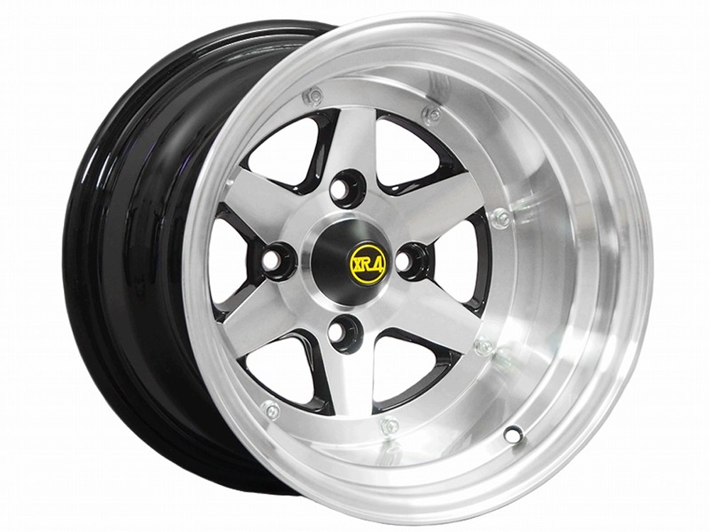 ロンシャン ホイール1本(XR-41410K) 14 x 10J 4H 114 -37 ブラックポリッシュ / 14インチ コーリンプロジェクト Colin project LONGCHAMP XR-4|エスクリエイト