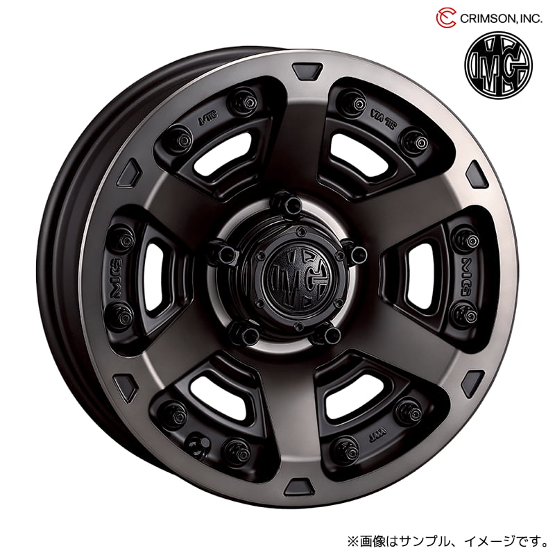 クリムソン MG アーマーFF アルミホイール1本 16x7.0J 5H 114.3 +35 マットブラッククリア(MAT BLACK CLEAR) / 16インチ CRIMSON MG ARMOR FF
