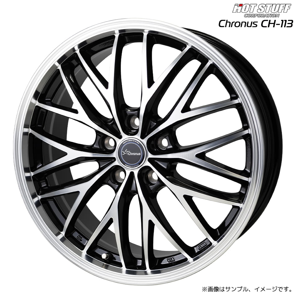 クロノス CH-113 ホイール1本 19x8.0J 5H 114.3 +35 メタリックブラックポリッシュ(MB/P) / 19インチ ホットスタッフ HOT STUFF Chronus CH113｜エスクリエイト