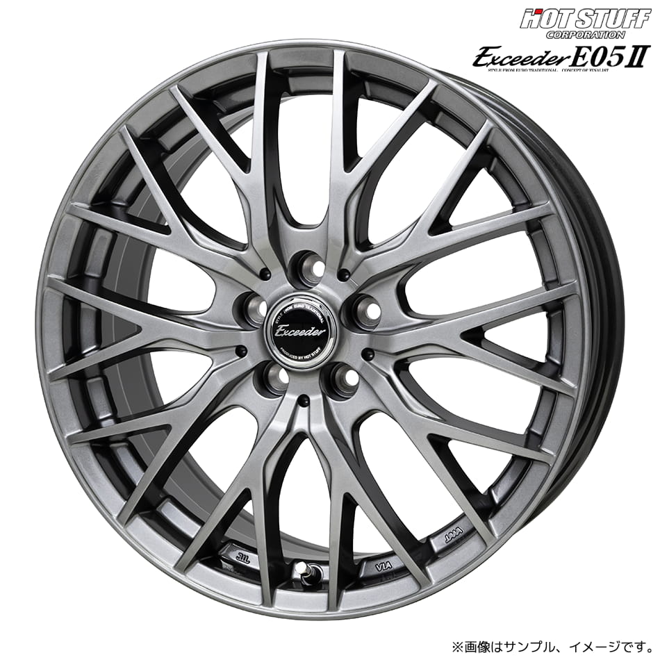 エクシーダー E05II ホイール1本 17x7.0J 5H 120 +40 ダークシルバー(DS) M14平面座 40系アルファード/ヴェルファイア用(純正平座ナット対応) / 17インチ ホットスタッフ HOT STUFF Exceeder E05II