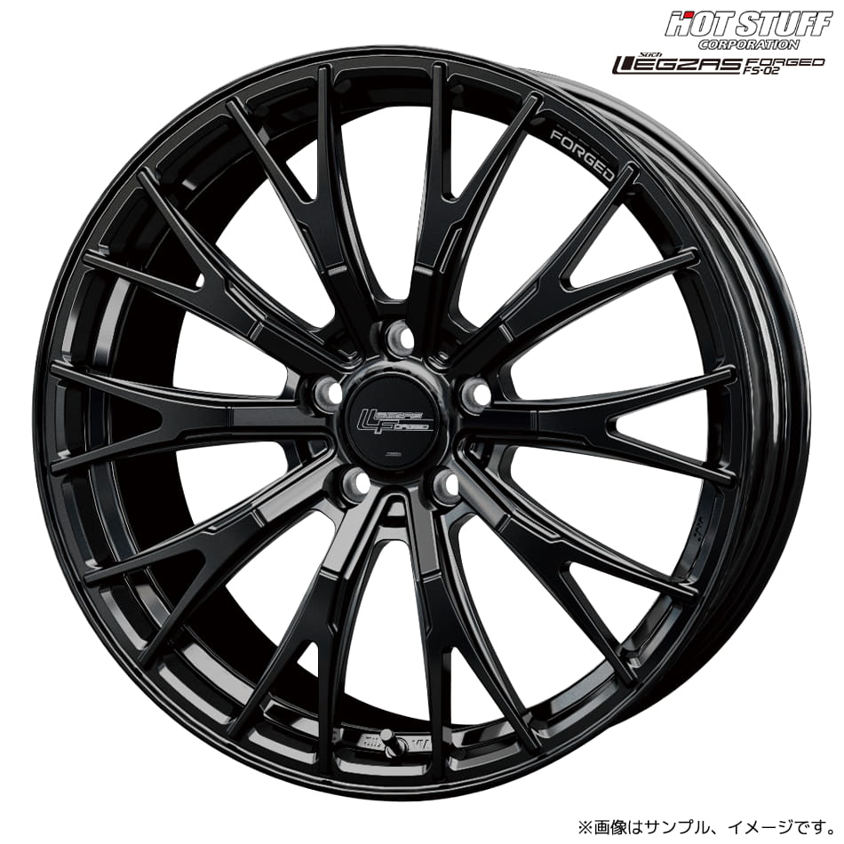 シュティッヒ レグザス フォージド FS-02 ホイール1本 19x8.0J 5H 114.3 +41 グロスブラック(GB) / 19インチ 球面座 ホットスタッフ HOT STUFF Stich LEGZAS FORGED FS02 レクサス IS300/300h/350/500 クラウンクロスオーバー/スポーツ