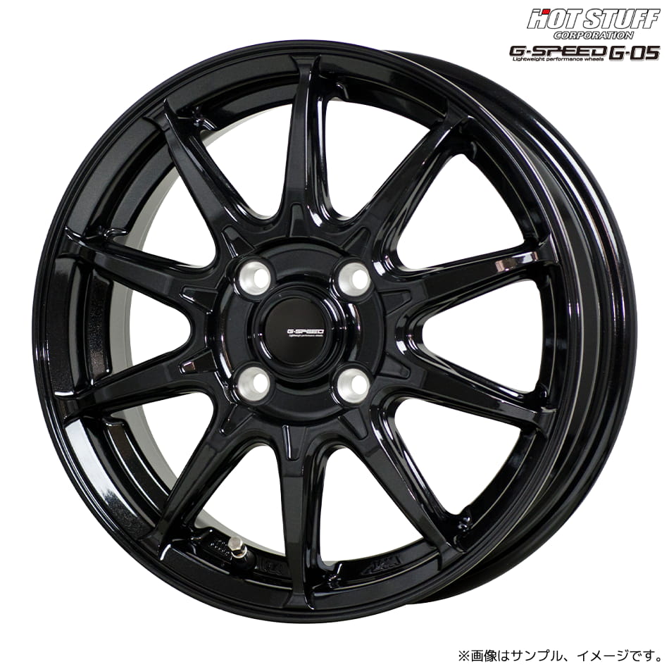 ジー・スピード G-05 ホイール1本 16x6.0J 4H 100 +45 メタリックブラック(MB) / 16インチ ホットスタッフ HOT STUFF G-SPEED G05｜エスクリエイト