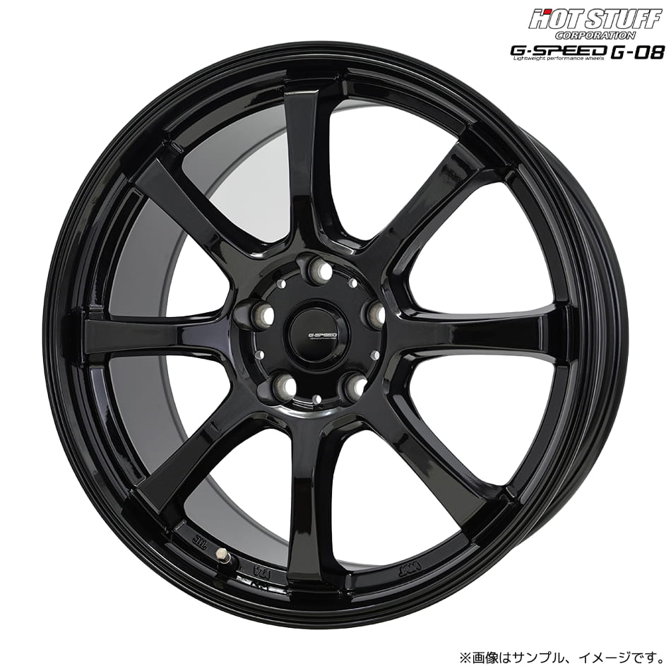 ジー・スピード G-08 ホイール1本 18x7.0J 5H 114.3 +38 メタリックブラック(MB) / 18インチ ホットスタッフ HOT STUFF G-SPEED G08