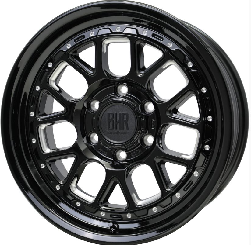 バークレイハードロック ヒューロン アルミホイール 1本 18x8.5 +55 139.7 6H (グロスブラック・マシニング) / 18インチ BARKLEY HARDROCK HURON｜エスクリエイト