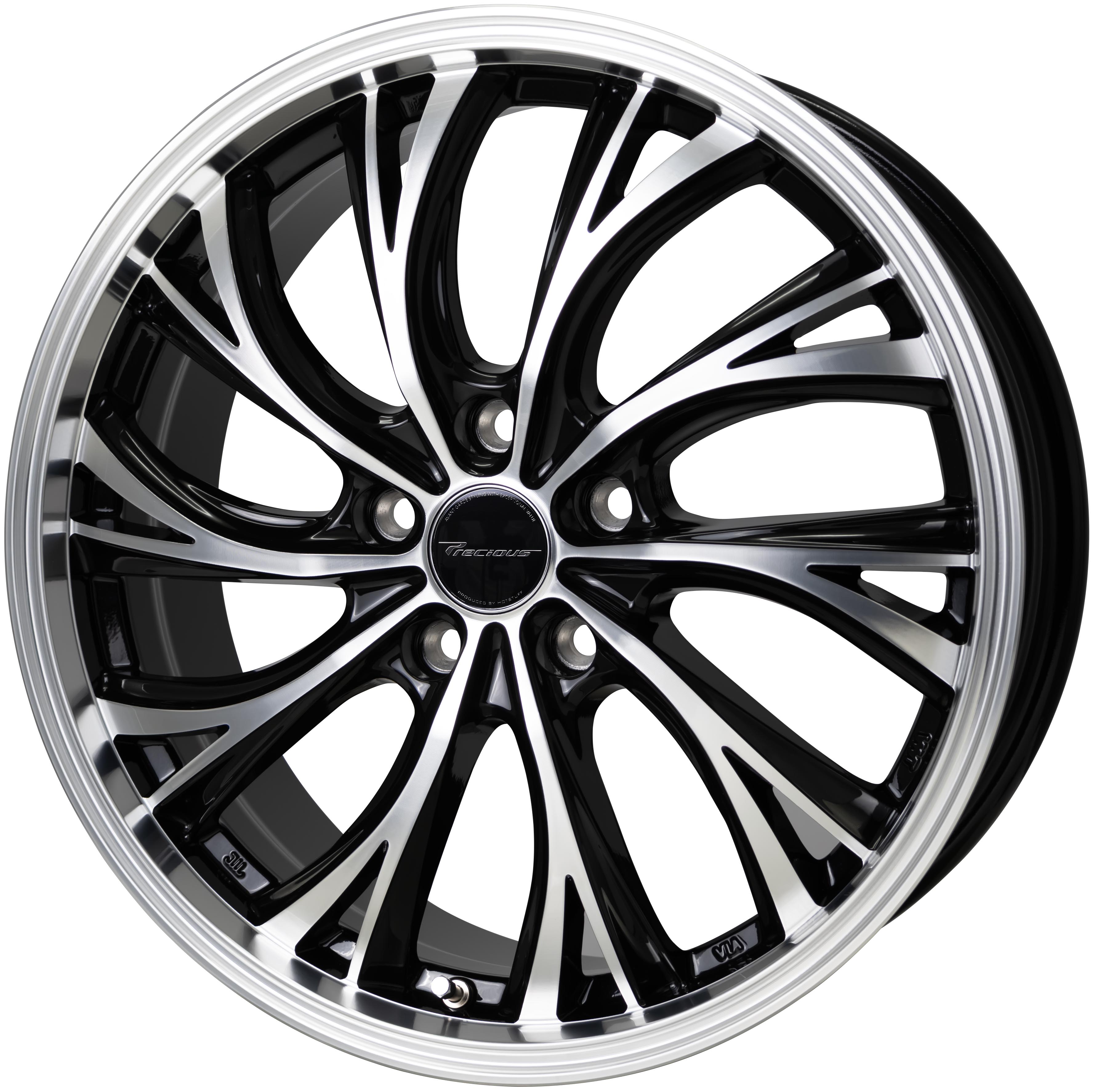プレシャス エイチエスツー アルミホイール 1本20x8.0 +38 114.3 5H (メタリックブラックポリッシュ) /20インチ Precious HS-2｜エスクリエイト