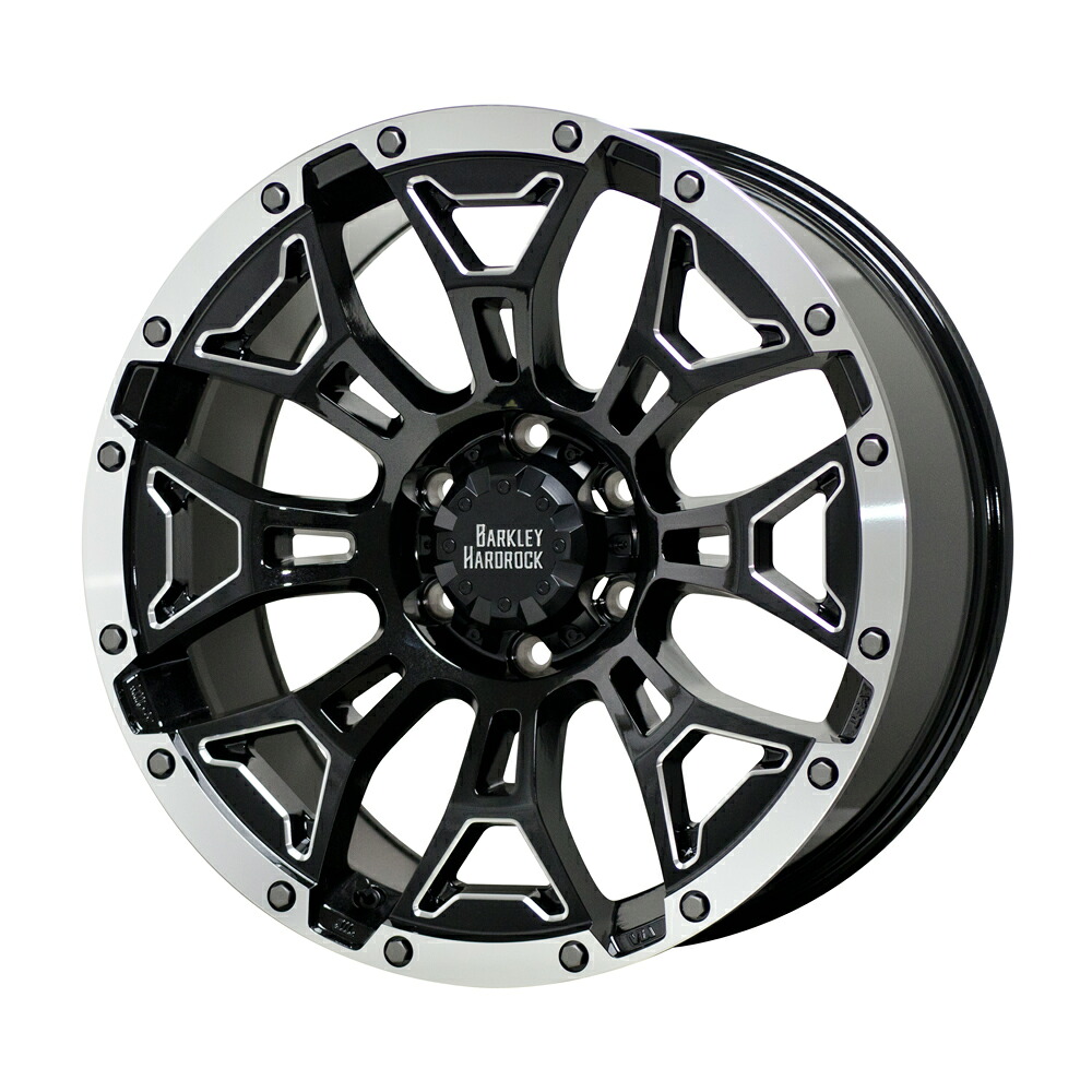 バークレイ ハードロック エルバート アルミホイール 1本 17x8.0 +20 139.7 6H(ブラックサイドマシニング&リムポリッシュ) / 17インチ BARKLEY