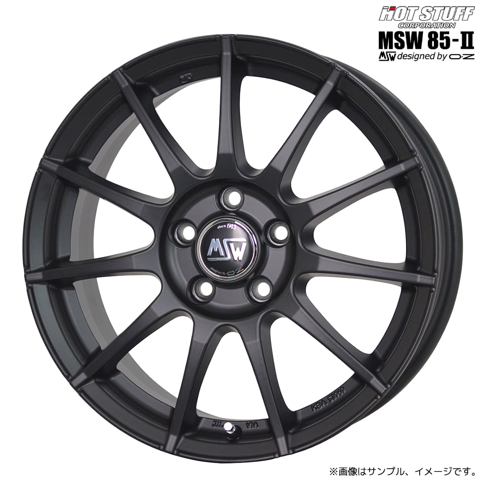 MSW 85-II ホイール1本 19x8.0J 5H 112 +27 マットブラック(MBK) / 19インチ ホットスタッフ HOT STUFF 輸入車用 BMW (ビーエムダブリュー) 60&deg;テーパー｜エスクリエイト
