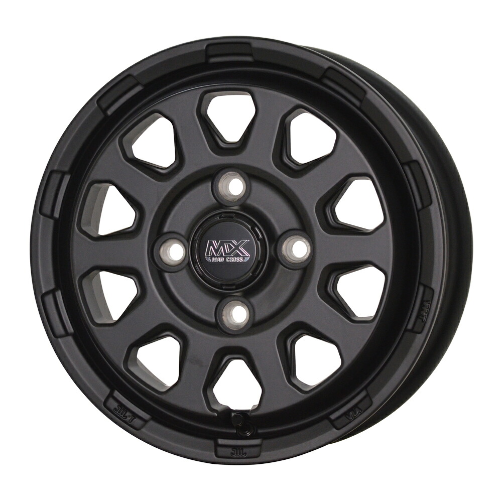 マッドクロス レンジャー ホイール1本 14x5.0J 4H 100 +35 マットブラック(MTBK) / 14インチ ホットスタッフ HOT STUFF MAD CROSS RANGER