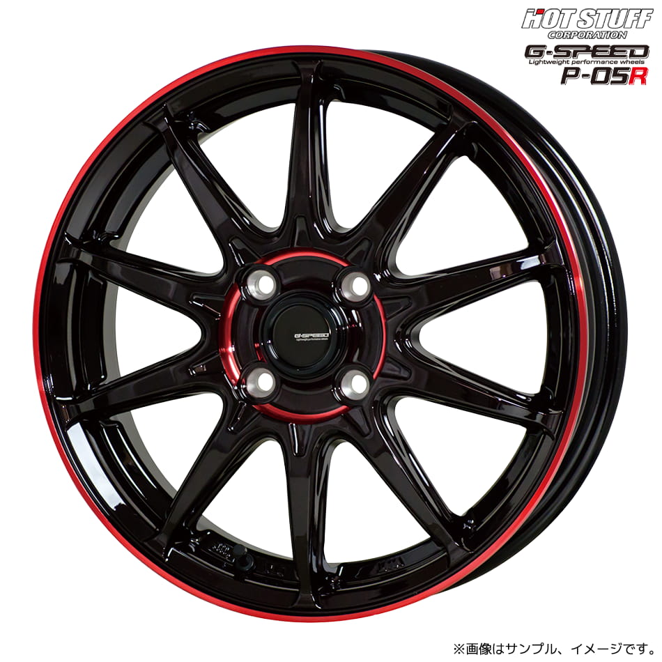楽天市場】送料無料G・SPEED P06ブラックレッドクリア15インチ 4.5J +