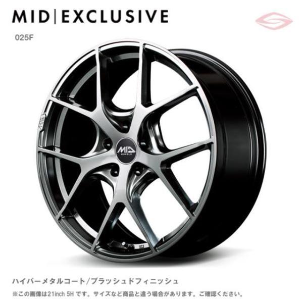 MIDエクスクルーシヴ 025F ホイール1本 19x8.0J 5H 114.3 +45 ハイパーメタルコート+ブラッシュドフィニッシュ/19インチ MID EXCLUSIVE 025F|エスクリエイト