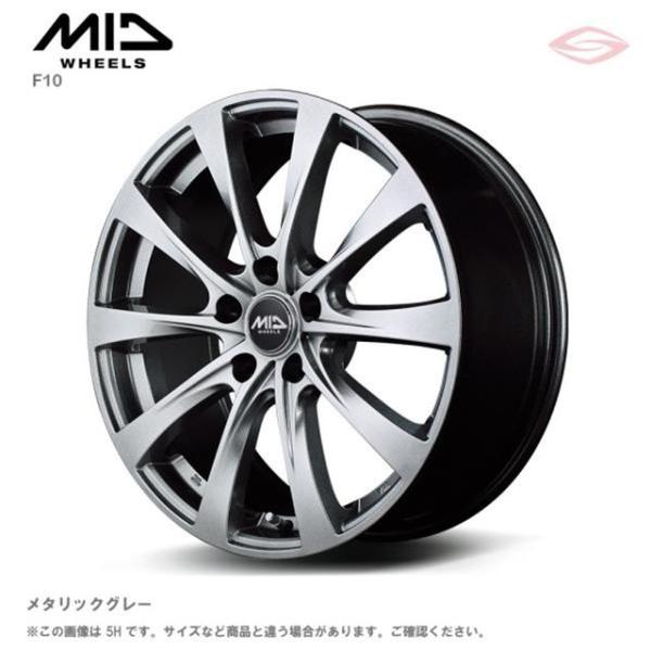 MIDホイールズ F10 ホイール1本 14x5.5J 4H 100 +45 メタリックグレー/14インチ MID WHEELS F10