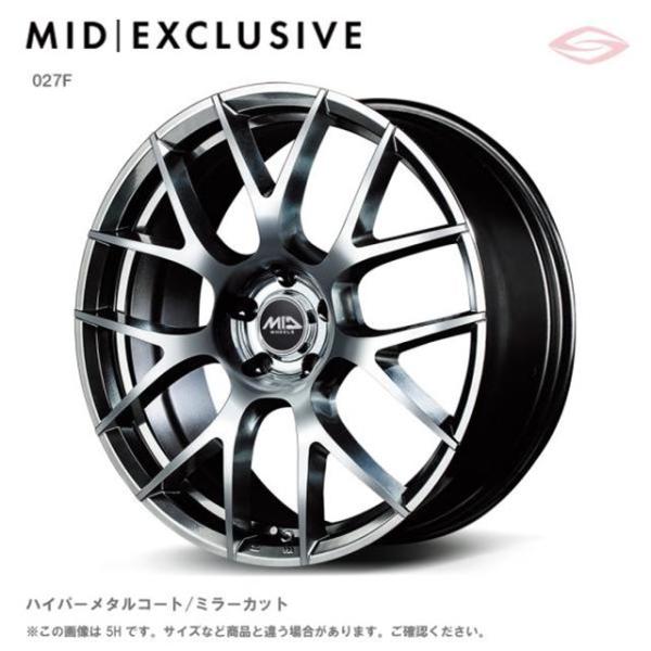 MIDエクスクルーシヴ 027F ホイール1本 17x7.0J 5H 100 +50 ハイパーメタルコート/ミラーカット/17インチ MID EXCLUSIVE 027F|エスクリエイト