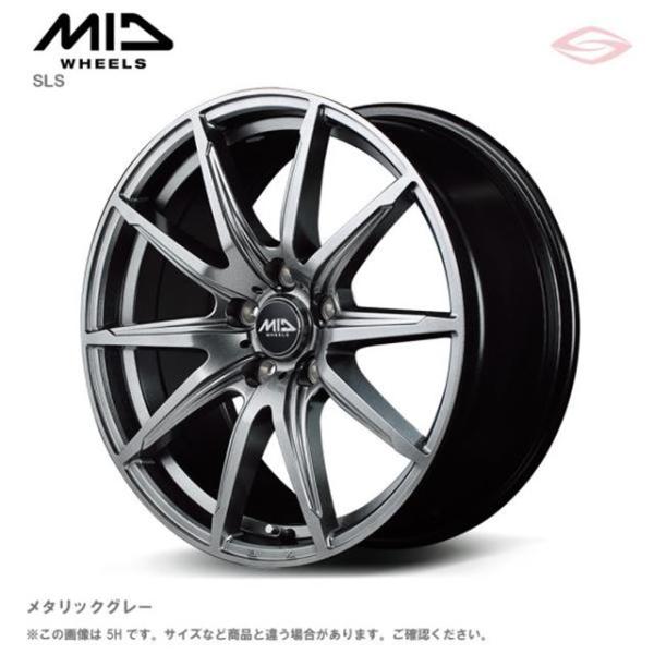 MIDホイールズ SLS ホイール1本 15x6.0J 5H 114.3 +52 メタリックグレー/15インチ MID WHEELS SLS