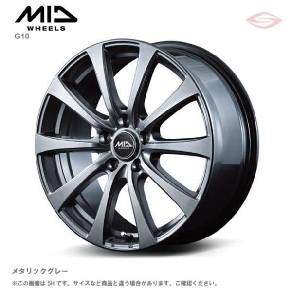 MIDホイールズ G10 ホイール1本 14x5.5J 4H 100 +45 メタリックグレー/14インチ MID WHEELS G10