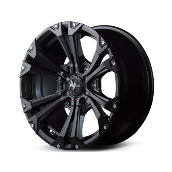 ナイトロパワー ジャベリン ホイール1本 18x8.0J 6H 139.7 +20 SB0　セミグロスブラック＋ピアスミルド/18インチ NITRO POWER JAVELIN｜エスクリエイト