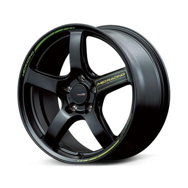 MIDレーシング R50 TypeS ホイール1本 18x8.0J 5H 114.3 +45 セミグロスブラック/18インチ MID RACING R50 TypeS