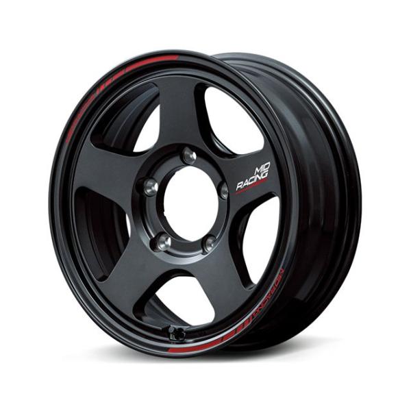 MIDホイールズ TR50 ホイール1本 15x7.0J 4H 100 +35 ターマックブラック/15インチ MID RACING TR50|エスクリエイト