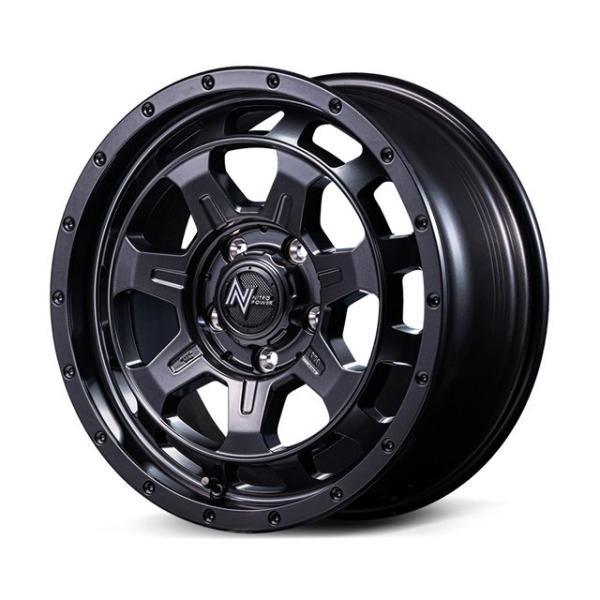 ナイトロパワー M7 ファランクス ホイール1本 16x5.5J 5H 139.7 20 Barrel　Black/15インチ NITRO POWER M7 Phalanx