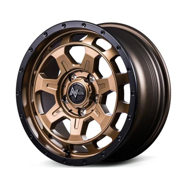 ナイトロパワー M7 ファランクス ホイール1本 15x4.5J 4H 100 45 Matte Bronze/Rim Black/15インチ NITRO POWER M7 Phalanx|エスクリエイト