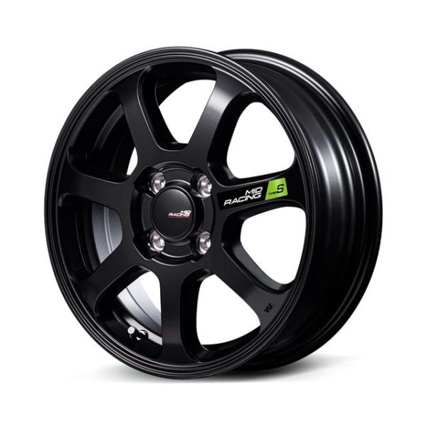 MIDレーシング R07 TypeS ホイール1本 15x5.0J 4H 100 +45 セミグロスブラック/15インチ MID RACING R07 TypeS